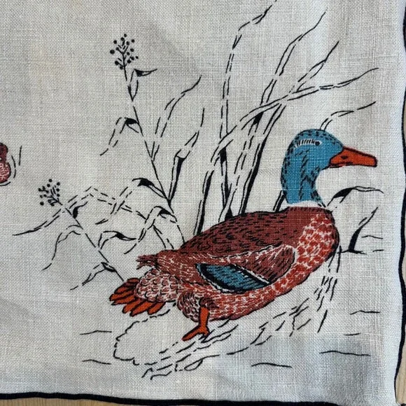 Unbranded Unisex Vintage Duck Linen Placemats White Cabin Cottagecore Set of 8 - Picture 3 of 6